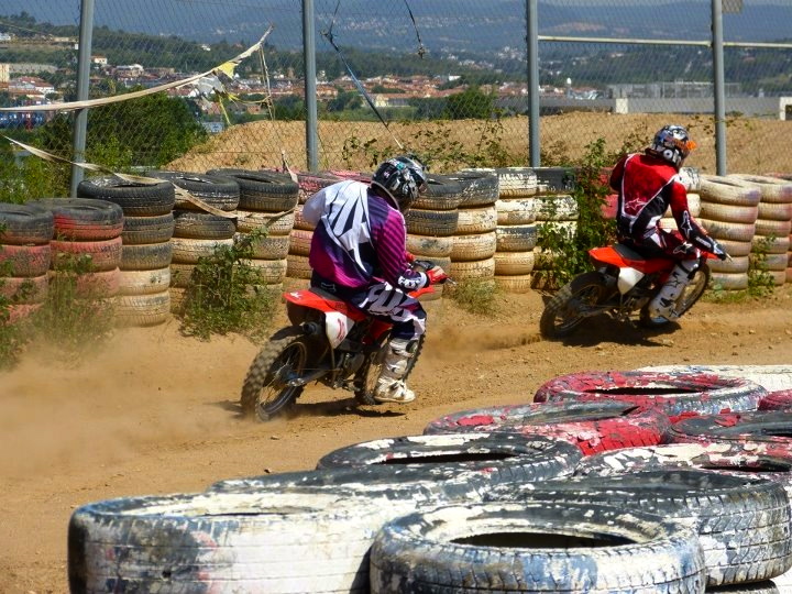 Albert Arenas y yo dirt-track